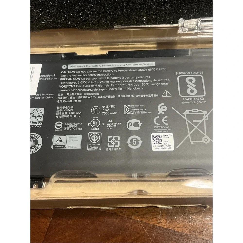 Battery Replacement -Dell Chromebook 13 3380 Inspiron 14 7486 Series *NEW*
